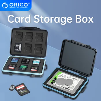 ORICO Коробка для хранения SD-карт Чехол Водонепроницаемый Держатель Micro SD-карты для жесткого диска/TF/CF/SD Держатель карты памяти Чехол-Органайзер с этикетками