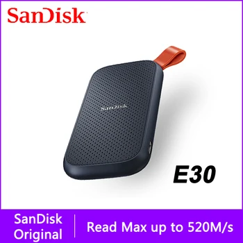 Портативный внешний SSD-накопитель SanDisk E30 1 ТБ 480 ГБ 520 М Внешний жесткий диск SSD USB3.2 HD SSD Жесткий диск 2 Т Твердотельный диск для Ноутбука