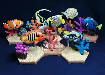 маленькая фигурка из ПВХ, модель игрушки, Субтропическая рыба, набор 8 шт./компл.