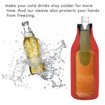 Рукав-изолятор для пивных бутылок из 4 упаковок, сохраняющий напиток холодным, куртки для бутылок на молнии, рукава-охладители для пивных бутылок, неопреновый чехол