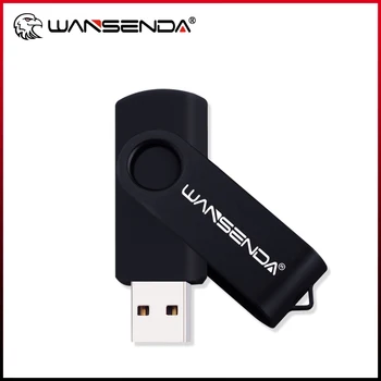 WANSENDA Вращающийся USB Флэш-Накопитель Металлический Флешка 256 ГБ 128 ГБ 64 ГБ 32 ГБ 16 ГБ 8 ГБ Флэш-накопитель Реальной Емкости U-Диск