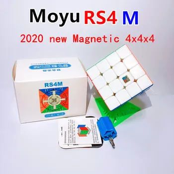 Магнитный Волшебный Куб Moyu RS4M Профессиональный Moyu 4x4 RS4 M 2020 Magic Speed Cube Игрушки-головоломки Без Наклеек