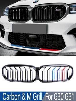 M5 Performance Передний Почечный Бампер ABS Решетка M Sport Из Углеродного Волокна Для BMW 5 Серии G30 G31 G38 LCI 2020 2021 2022