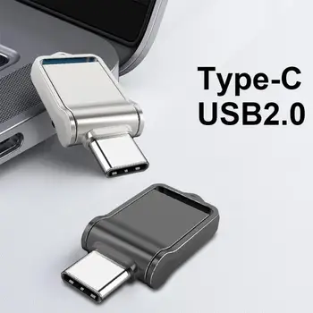 Мини OTG Type C USB 3,0 Флэш-Накопитель Металлический Поворотный OTG Флешка 32 ГБ Высокоскоростной Памяти USB-накопитель 64 ГБ 128 ГБ U-Дисковый флеш-накопитель