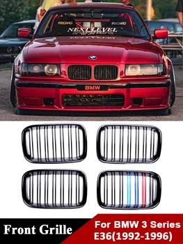 Для BMW 3 Серии E36 1992-1996 Подтяжка Лица Переднего Бампера Почек Решетка Гоночного Радиатора Глянцевая Черная Решетка 325i 320i 328i Аксессуары