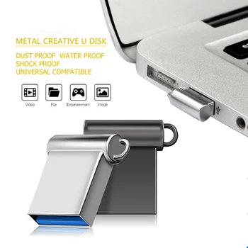Мини высокоскоростной USB флэш-накопитель 2TB pen drive 2TB pendrive флешка металлический U-диск memo cel usb 3.0 stick подарок с бесплатным логотипом телефон/Автомобиль