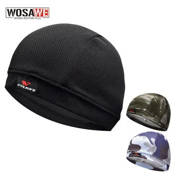 Внутренняя крышка мотоциклетного шлема WOSAWE, Быстросохнущая Дышащая шляпа, Гоночная велосипедная кепка под шлем, спортивная кепка для шлема, кепка для мотокросса