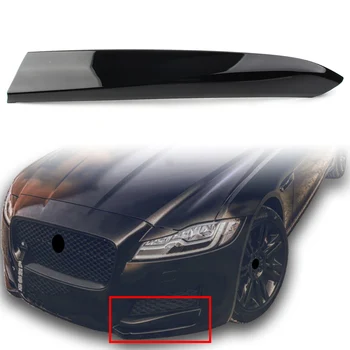 Решетка Переднего бампера автомобиля, Глянцевая Черная вставка, отделка крышки с левой стороны Для Jaguar XF 2016 2017 2018 2019 2020 ABS Пластик