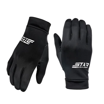 Мотоциклетные перчатки SFK с подкладкой из шелка черного цвета для верховой езды, мягкие спортивные перчатки, легкие мотоциклетные перчатки для мотокросса