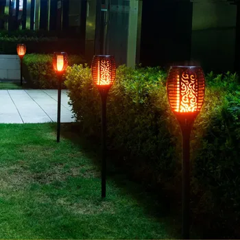 Лампа для украшения Хэллоуина Садовый Декор на открытом воздухе Светодиодные Солнечные фонари Факелы Водонепроницаемые Ландшафтные светильники Двор Патио