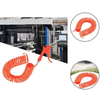 Пневматическая спиральная трубка, Оранжевый шланг для воздушного компрессора, Аксессуары, износостойкий прочный шланг для воздушного компрессора