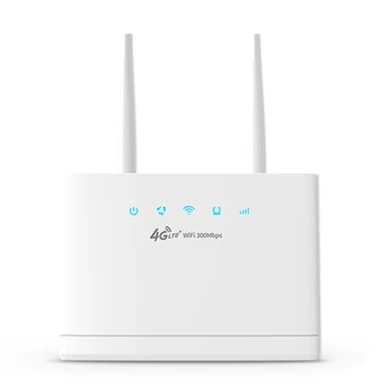 4G WiFi Маршрутизатор 150 Мбит/с, 4G Беспроводной маршрутизатор CPE, порт Ethernet 100 м, внешняя антенна, встроенный слот (штепсельная вилка США)