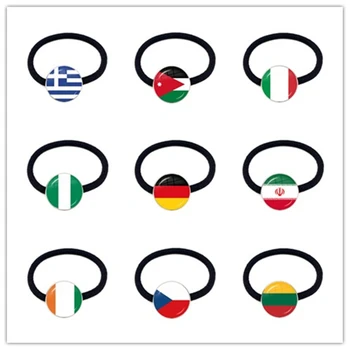 Греция, Иордания, Италия, Нигерия, Германия, Иран, Чехия, Литва, Повязка с национальным флагом, Эластичные ленты для волос, Аксессуары, ювелирные изделия