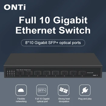 Настольный Неуправляемый сетевой коммутатор Ethernet ONTi 8 * 10G SFP + Switch и управляемый L3 коммутатор портов SFP 8 *1G/2.5G/10G SFP