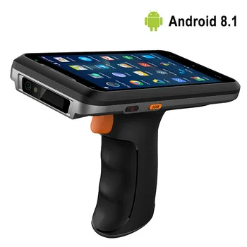 Прочный КПК RUGLINE Android 8.1 NFC RFID 1D 2D Сканер штрих-кода, портативное терминальное устройство с пистолетной рукояткой