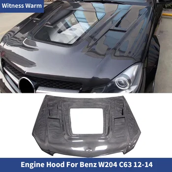 Для Mercedes Benz W204 C63 AMG Тюнинг 2012-2014 Прозрачный Стиль Карбоновое Волокно/FRP Крышка Двигателя Капот