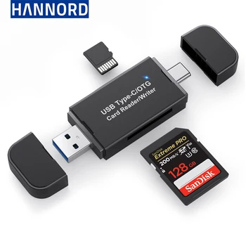Hannord Высокоскоростной Кард-ридер USB3.0 USB2.0 TF SD Универсальный кард-ридер TypeC USB Универсальный кард-ридер для OTG-карт