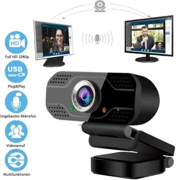 Веб-камера со встроенным микрофоном HD 1080P, интеллектуальная веб-камера, USB-камера для настольных ноутбуков, ПК, веб-камера для работы на компьютере Онлайн-класса