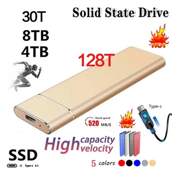 Мобильный жесткий диск Type C SSD hd 128T USB3.1 Портативный Ударопрочный твердотельный накопитель из алюминиевого Сплава Скорость передачи hd externo