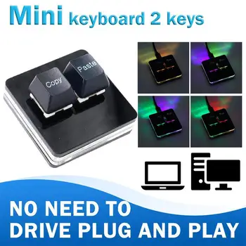 Мини-игровая клавиатура, двухрежимная Индивидуальная клавиатура LEOBOG для компьютера, ПК, ноутбука, проводная клавиатура, прозрачный акрил