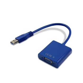 Адаптер USB 3.0 для VGA с несколькими дисплеями Конвертер Внешней видеокарты Blue VGA 5.0Gbps super speed USB 3.0 с несколькими дисплеями