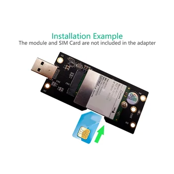 Модуль NGFF к SIM-карте с USB 3.0 Модуль 3G/4G/5G к USB 3.0 со слотом для SIM-карты Портативный адаптер