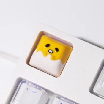Персонализированный изысканный подарочный Глиняный колпачок для ключей яйцевидно-желтого цвета ESC, Колпачки для ключей механической клавиатуры для переключателей Cherry MX, клавиатуры, ключ 