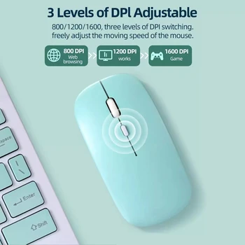 Беспроводная мышь с двумя режимами отключения звука по Bluetooth с четырьмя клавишами 2,4 G и переключением точек на дюйм с тремя передачами подходит для настольных ПК-игр, ноутбуков