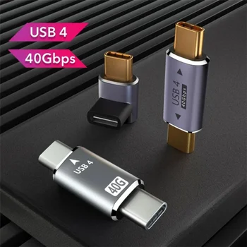 USB 4 40 Гбит/с OTG Адаптер Видео 8K @ 60 Гц Зарядка 100 Вт 5A Разъем USB C для Преобразователя данных Type C Для MacBook Pro Air