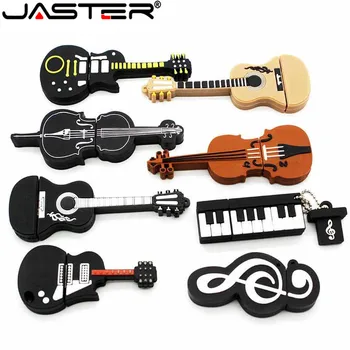 JASTER лидер продаж Мультяшный Музыкальный инструмент USB Memory Stick usb 4/8/16/32/64 ГБ Пианино гитара флешка подарки Бесплатная доставка