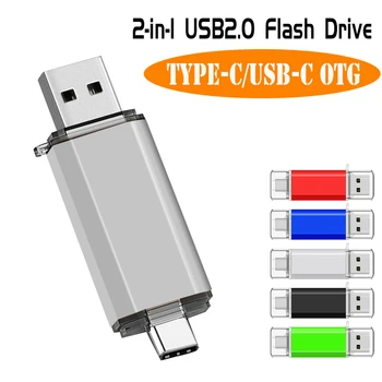 USB 2.0 TYPE C USB Флэш-накопитель OTG Pen Drive 64 ГБ 32 ГБ USB-накопитель 2 в 1 Высокоскоростной Флешки 128 ГБ Флешки Memory Stick U Диск