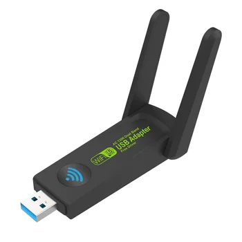 1300 Мбит/с 2,4 G/5G Двухдиапазонный USB3.0 WiFi Адаптер Wifi Ключ USB Сетевая карта Бесплатный драйвер с внешней двойной антенной с высоким коэффициентом усиления