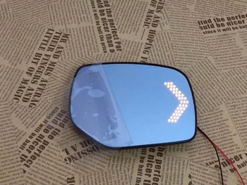 Синее зеркало заднего вида Osmrk для Nissan x-Trail с электрическим подогревом, светодиодным динамическим боковым сигналом поворота, антибликовым покрытием, увеличенным обзором