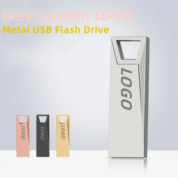 Бесплатный Пользовательский логотип с названием студии, Новый дизайн, цветной металлический флэш-накопитель USB2.0, 2 ГБ, 4 ГБ, 8 ГБ, 16 ГБ, 32 ГБ, 64 ГБ, 128 ГБ, Memory Stick